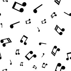 Musical notes seamless pattern. Music note texture background.