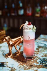 cocktail with ice summer 2020 pink