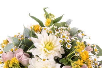 Naklejka na ściany i meble Bouquet of flowers isolated on the white