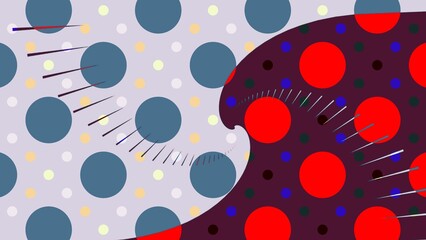 contrast and overlap style illustration abstract background
