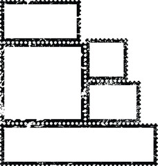 Postage stamps in grunge style. Set of textured postmarks . vector collection of vintage post marks.