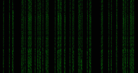 Render with abstract green stripes of rectangles