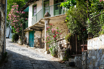 Neighbourhood of the traditional old village of Palaichori in Cyprus
