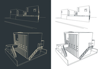 Modern buildings sketch