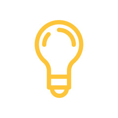 Light bulb icon, symbol of idea. Linear vector pictogram.