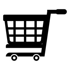 Naklejka na ściany i meble Shopping cart icon on white background