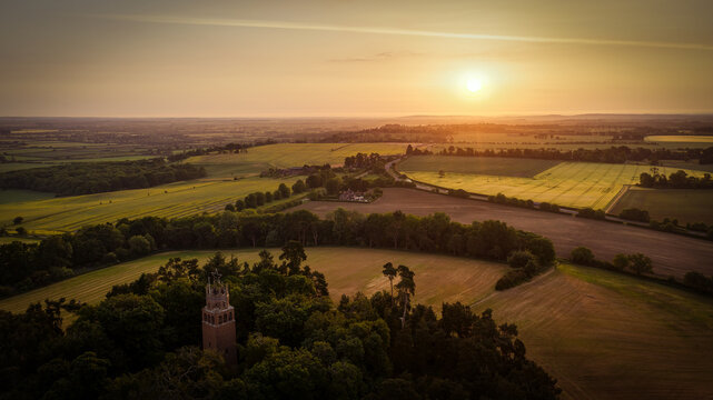 Sunrise at Faringdon Folly Tower