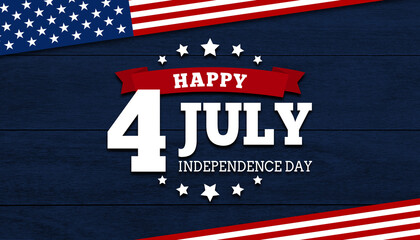 4th of July Independence Day wood background