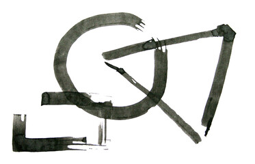 hand drawing circle triangle square