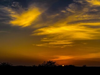 sunset in the sky