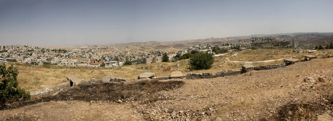 An Old Israeli Bunker in Jerusalem Overlooking a Jewish and a palestinian Neighborhoods