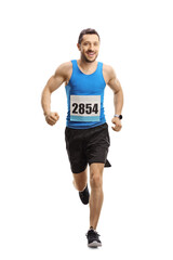 Man running a marathon race