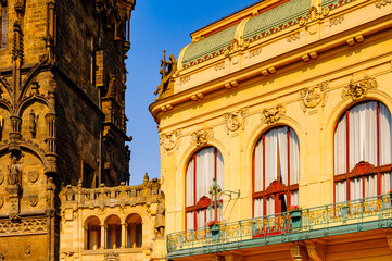 Architecture of the Historical center of Old City of Prague, Czech Republic