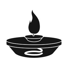 Vector illustration of burner and lab symbol. Graphic of burner and experiment stock vector illustration.