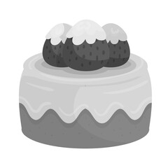 Isolated object of cake and birthday logo. Set of cake and chocolate vector icon for stock.