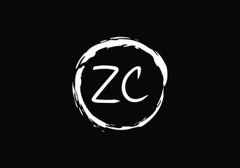 Initial Monogram Letter Z C Logo Design Vector Template. Z C Letter Logo Design