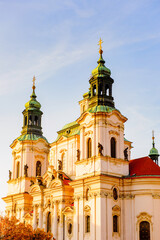 Fototapeta na wymiar Saint Nicholas church in Prague, Czech Republic