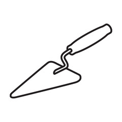 Trowel isometric vector icon.Line vector icon isolated on white background trowel .