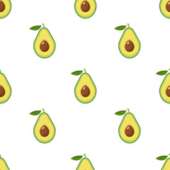 Colorful seamless pattern with avocado. Design for textile, fabric, wrapping paper etc. Vector background