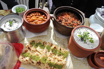 Turkish traditional food table
