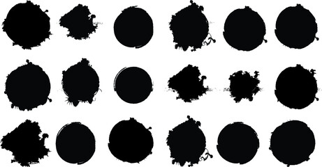 Grunge Paint Roller . Vector brush Stroke . Distressed banner . Black stripes isolated. paintbrush collection . Modern Textured shape . Dry border in Black . Bulge lines