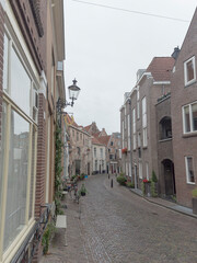 Fototapeta na wymiar Street in Deventer, The Netherlands