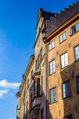 Fototapeta na wymiar Building of the Old town of Stockholm, Sweden