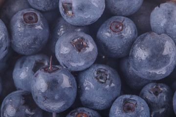 heap of fresh blueberries background