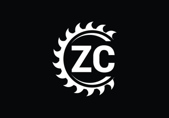Initial Monogram Letter Z C Logo Design Vector Template. Z C Letter Logo Design