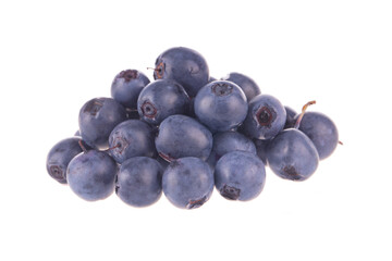 heap of blueberries isolated on white