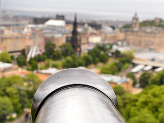 Fototapeta premium Cannon at the Edinburgh Castle, Scotland
