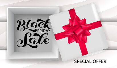 Black friday sale lettering. Quote for card or poster. Vector stock illustration