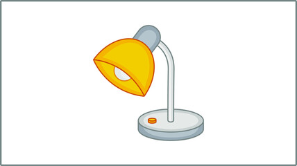 Vector Flat Table Lamp icon. Lighting Illustration. Drawing.	
