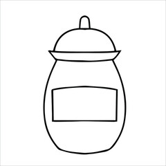 set of magic items 
jar for storing different products vector illustration isolated on white background