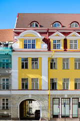 It's Architecture on the City Hall square in the Historical Centre of Tallinn, Estonia. It's part of the UNESCO World Heritage site