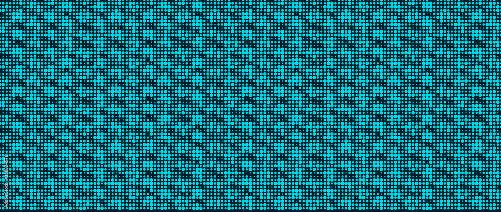 Poster gradient of blue dots. halftone texture. vector illustration. monochrome dots background.