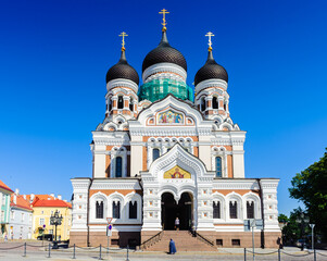 It's Alexander Nevsky Cathedral, an orthodox cathedral in the Ta