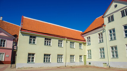 It's Modern building in Old town of Tallinn, Estonia