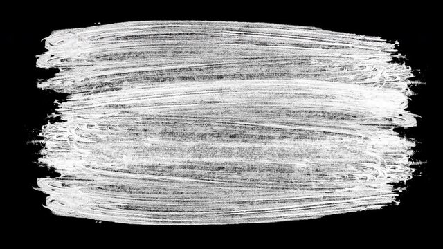 Three paint strokes on a black and white background, motion graphic 