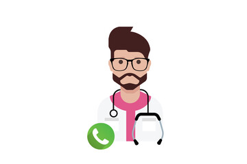 Doctor avatar character icon vector
Medic avatar