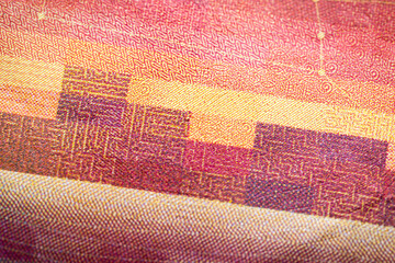 Closeup detail of fine printing on reverse side of new Norwegian banknote series NOK One Hundred 100 krone note.