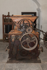 Plakat Vintage Seed cleaning and sorting machine