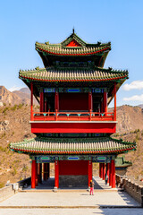 It's Pagoda at the Great Wall of China. One of the Seven Wonders of the world. UNESCO World Heritage Site