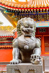It's Lion statue at the Summer Palace complex, an Imperial Garden in Beijing. UNESCO World Heritage.