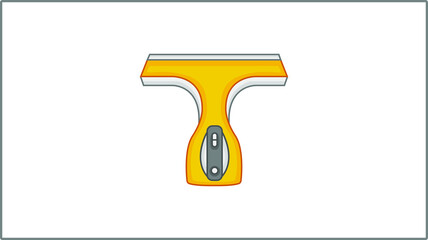 Vector Flat Wiper icon. Windscreen Wiper Illustration. Glass Cleaning Drawing.	
