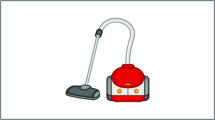 Vector Flat Vacuum Cleaner icon. House Cleaning Illustration. Drawing.	