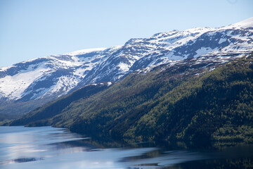 Fototapeta na wymiar glacier fjord norway