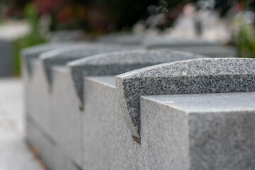 Hostile architecture - concrete bench with spike barriers to prevent people from sleeping.