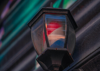 red light bulb barber shop