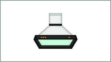 Vector Flat Range Hood icon. Kitchen Utensils Illustration. Drawing.	
